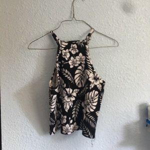 Flower halter top